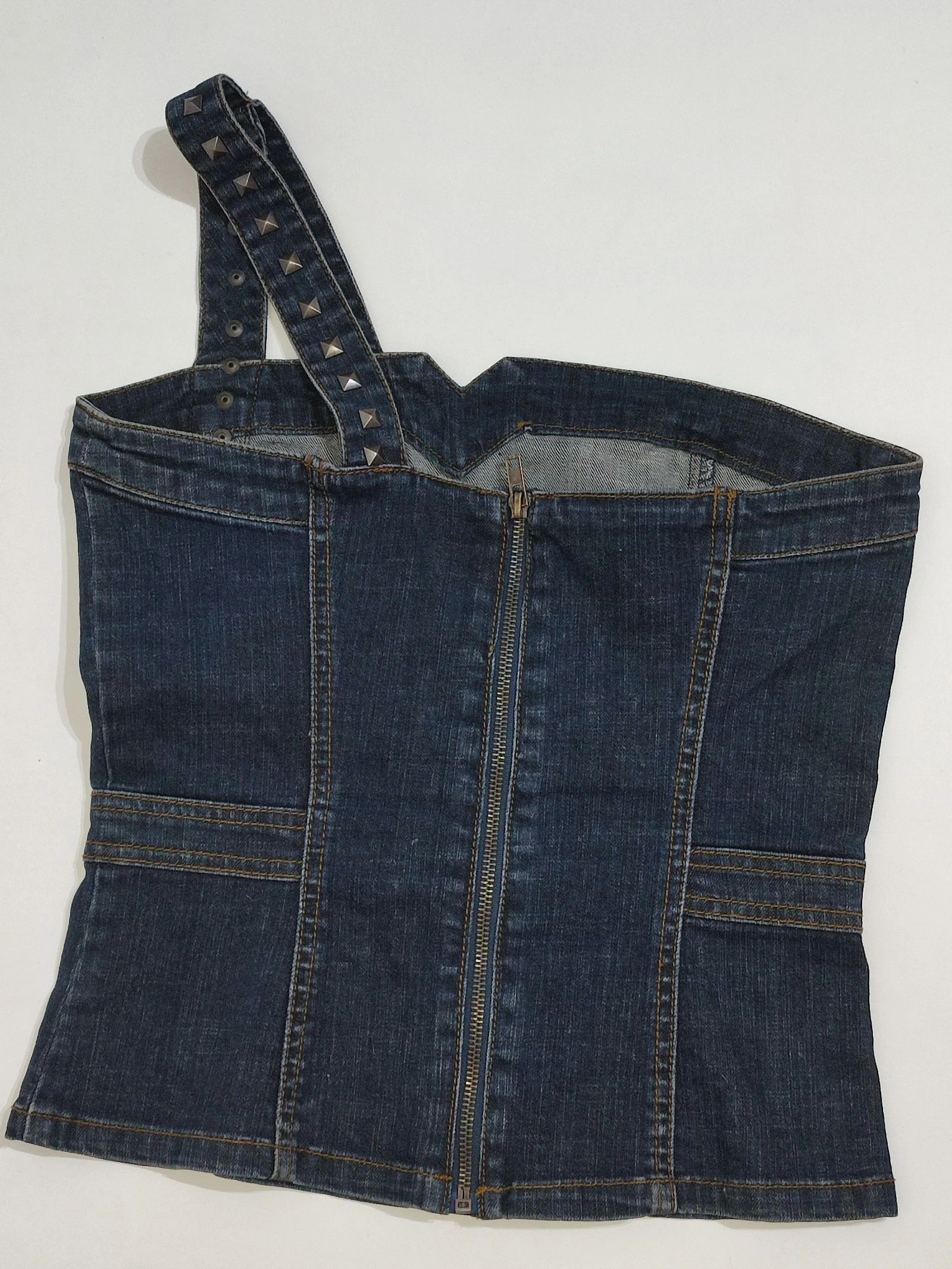 Top korset cowboy Blanco Jeans Y2K met klinknagels - Maat S – photo 2